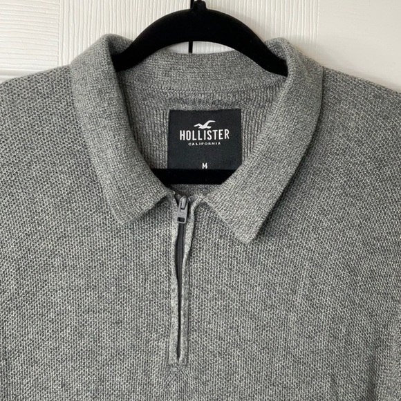 Hollister - Half Zip Polo Knit Size M - Picture 5 of 7